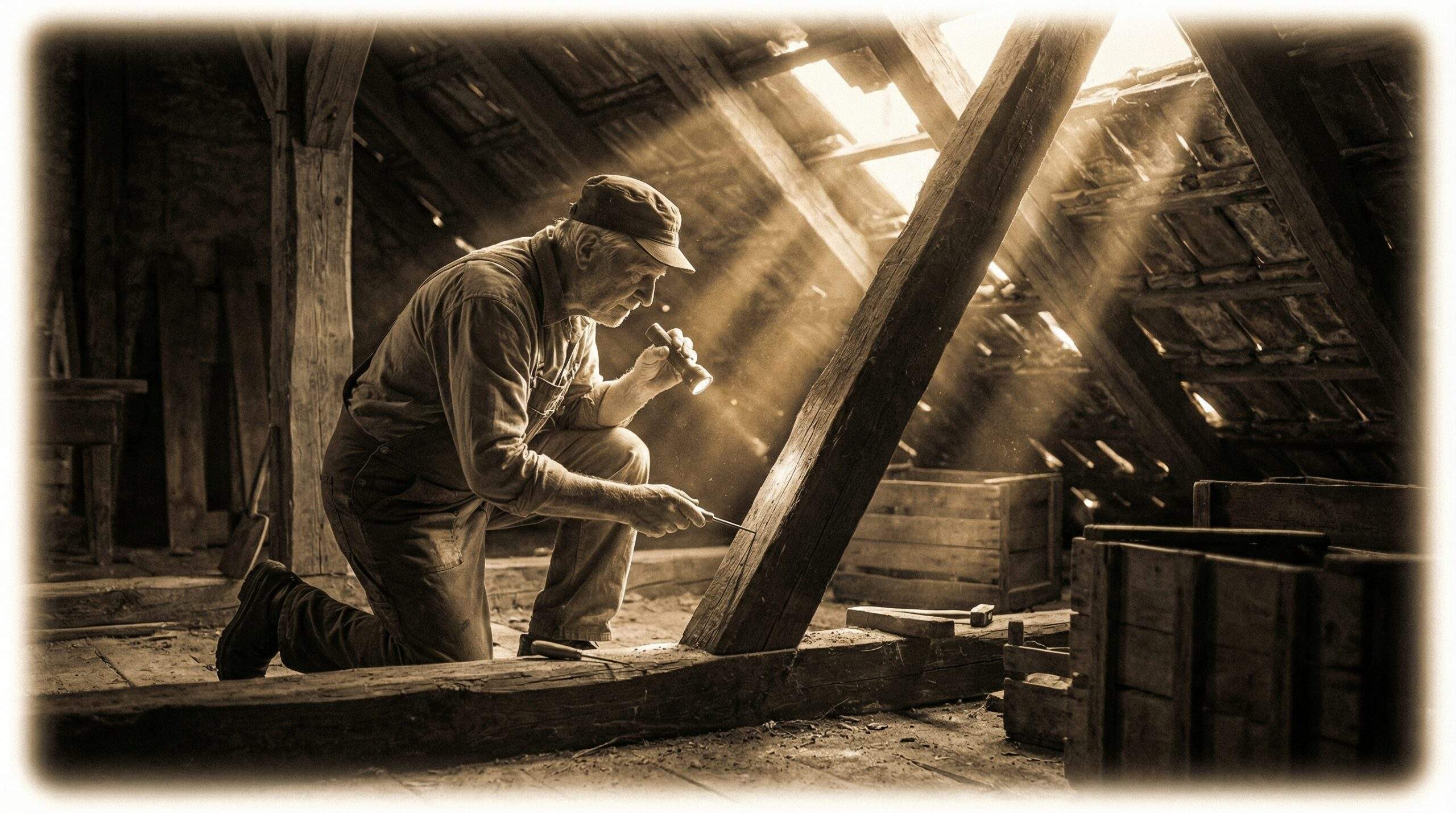 Fertig ausgebauter Dachboden als Wohnraum Dachboden ausbauen – fertiger Raum: Ein modernes, helles Dachgeschoss mit schrägen Wänden und großen Fenstern.