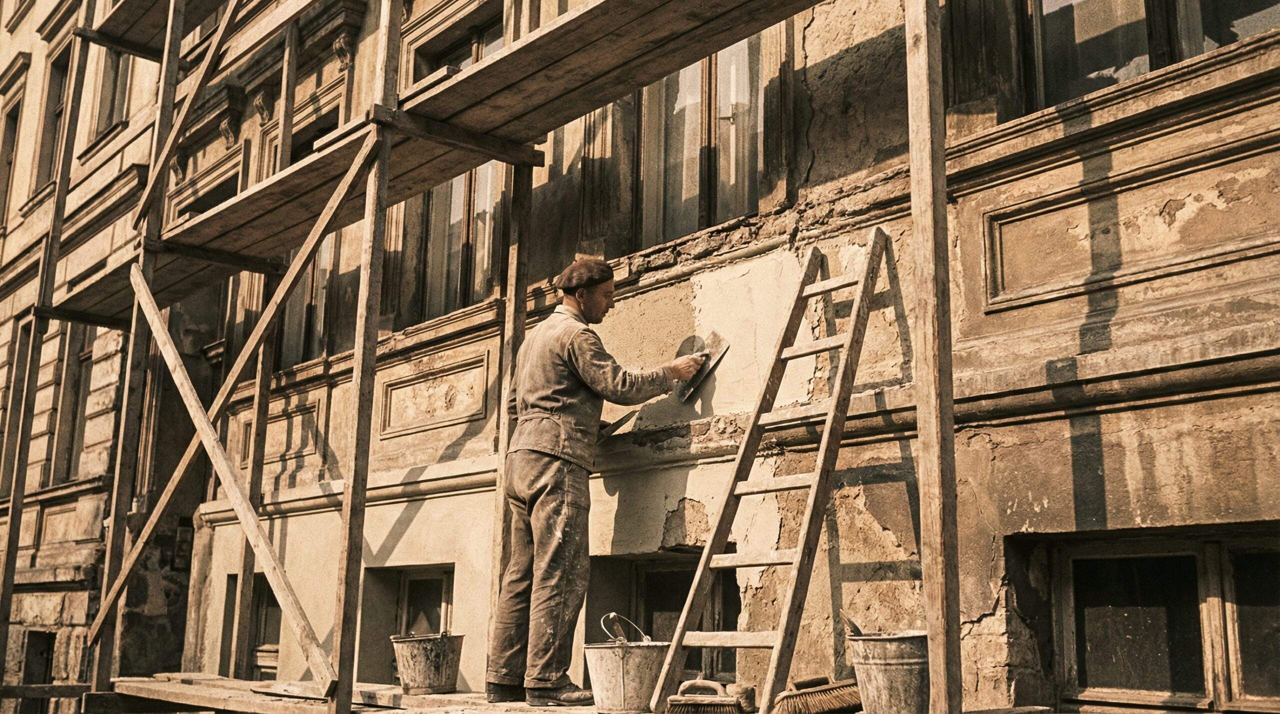 Außenfensterbank richtig einbauen fensterbank austauschen – Fensterbank außen montieren – Handwerker richtet Aluminiumfensterbank mit Wasserwaage aus