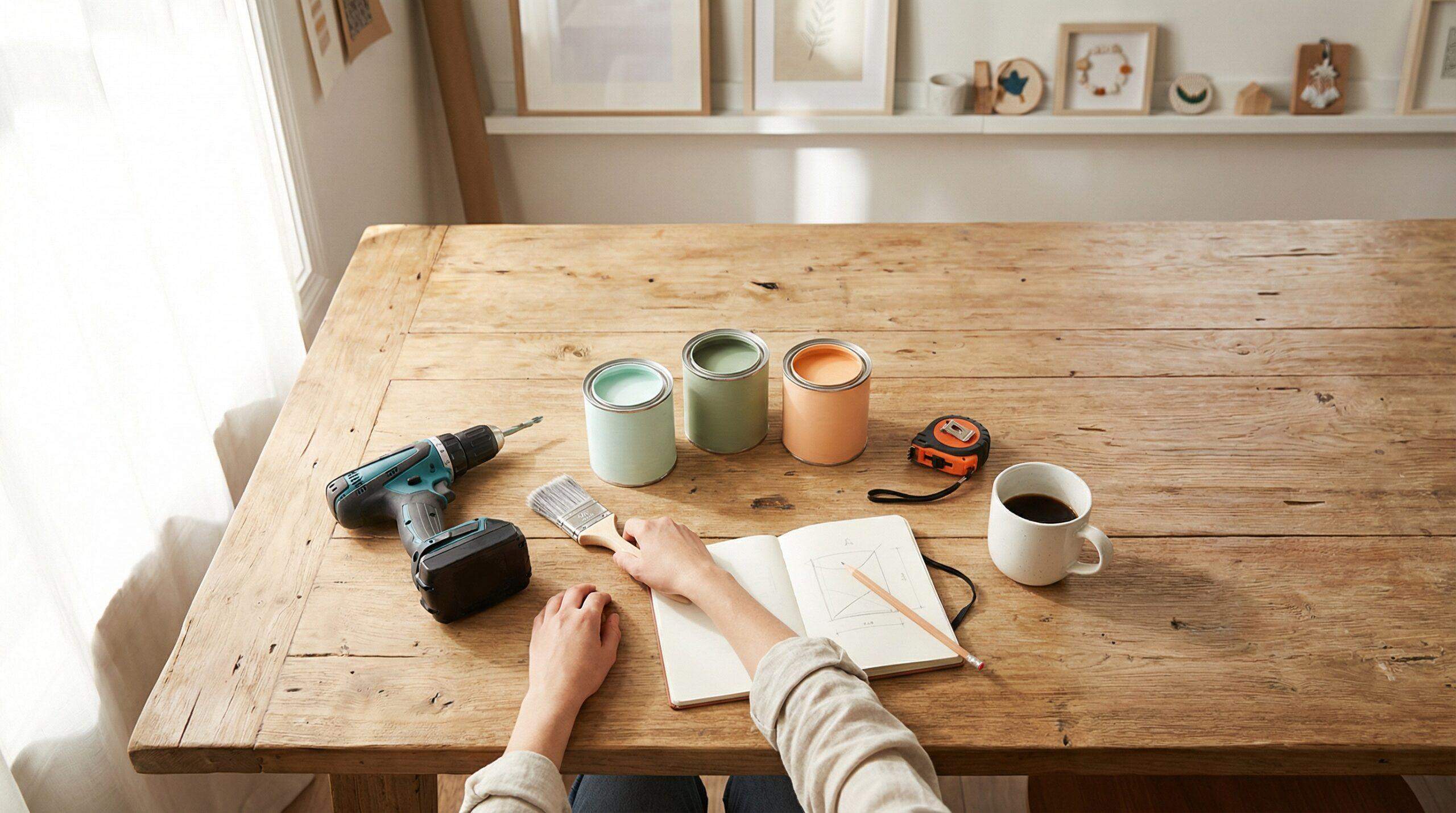 Holz Ladestation schleifen und ölen ladestation holz selber bauen – Oberflächenbehandlung Holz – Person schleift eine Holz-Ladestation mit feinem Schleifpapier